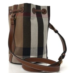 Burberry check bucket bag